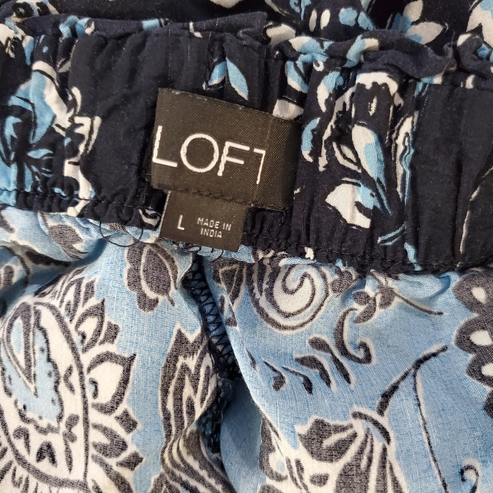 Loft 100% Rayon Flowy Floral Boho Shorts Size Large - Picture 4 of 6